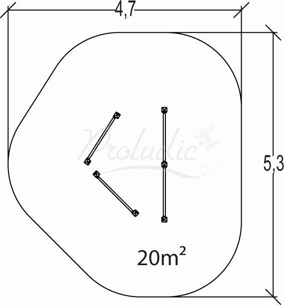 Trim Trail drążki gimnastyczne - do pompek JPS18-S-M
