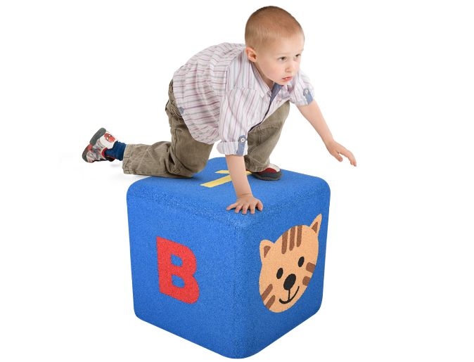 Figura gumowa na plac zabaw Sześcian Gumowy