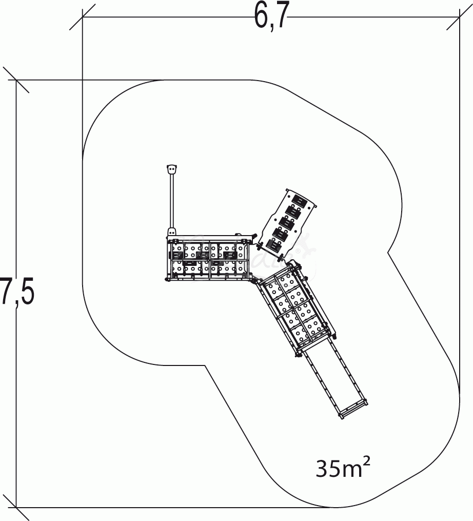 Plac zabaw mobilny Gymludic J51001