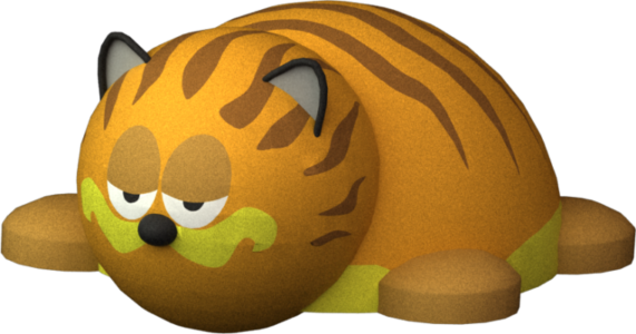 Gumowa figura na plac zabaw Kot