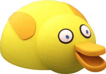 Gumowa figura na plac zabaw Kaczka