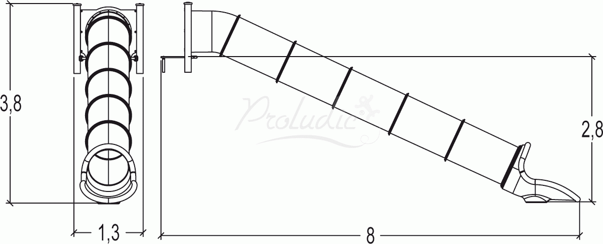 Zjeżdżalnia na ślizgu wys. ślizgu 2 Zjeżdżalnia na ślizgu wys. ślizgu 2