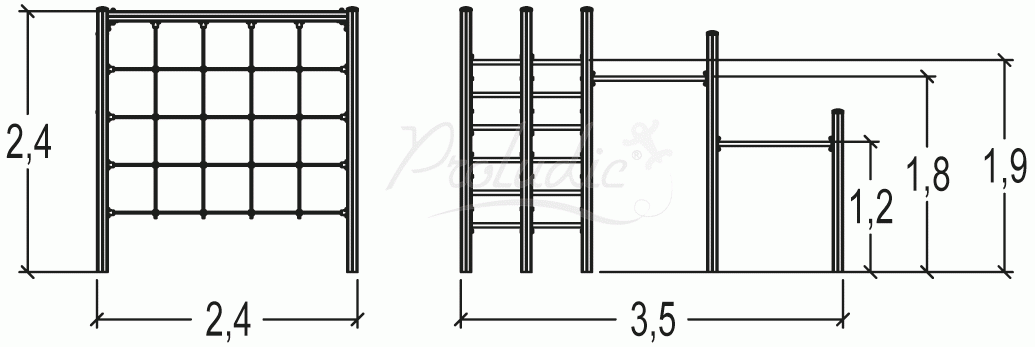 Kącik gimnastyczny (stal) J1604M