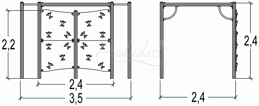 Kącik gimnastyczny (stal) J1606M