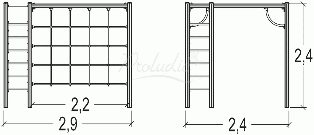Kącik gimnastyczny (stal) J1607M