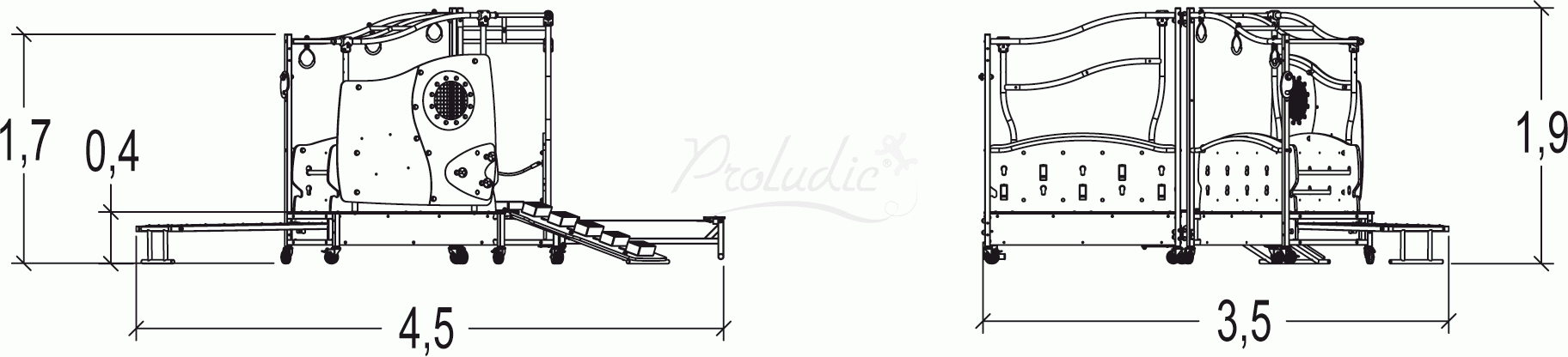 Plac zabaw mobilny Gymludic J51001