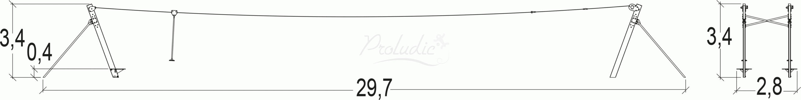 Podwójny zjazd linowy (stal) J516