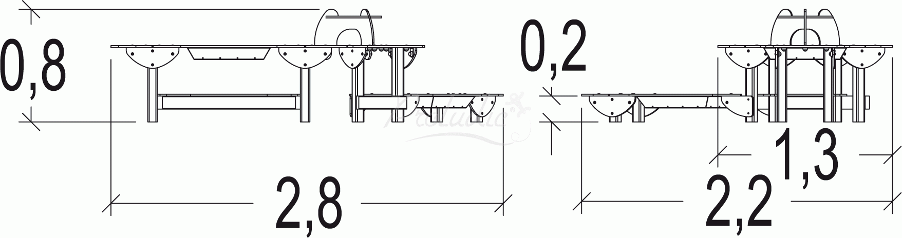 Stół ogrodniczy J5301