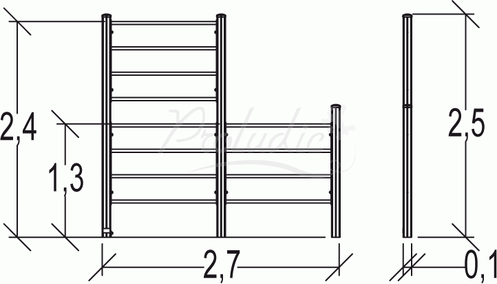 Trim Trail podwójna drabinka gimnastyczna Senior JPS11-S-M