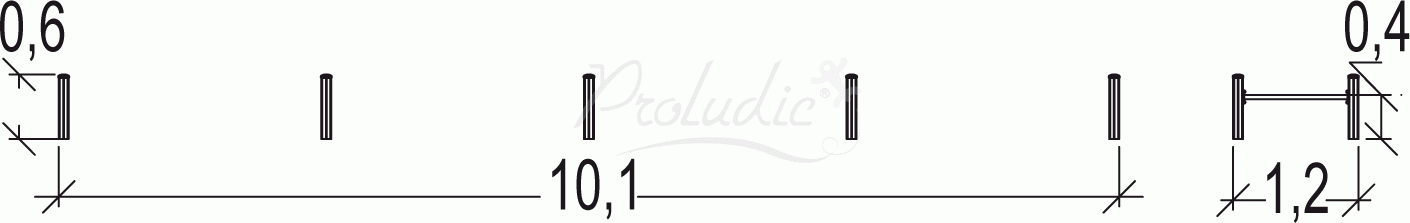 Trim Trail zestaw płotków gimnastycznych Junior JPS12-J-M