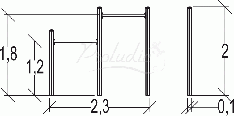 Trim Trail drążki gimnastyczne - do podciągania JPS19-S-M