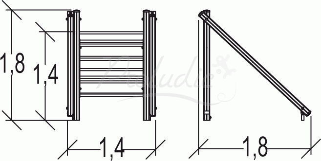 Trim Trail drabinka skośna JPS22-M