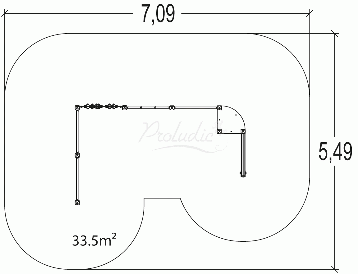 Kącik gimnastyczny (stal) J1663M