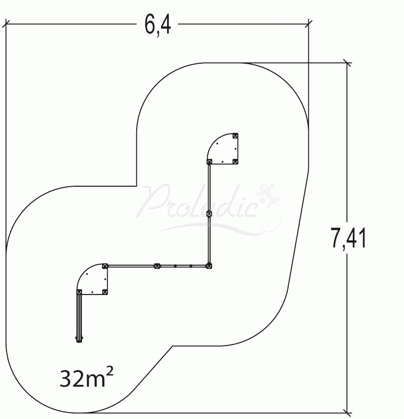 Kącik gimnastyczny (stal) J1664M