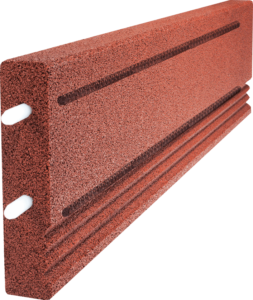 Krawężnik wzmocniony dwoma prętami stalowymi