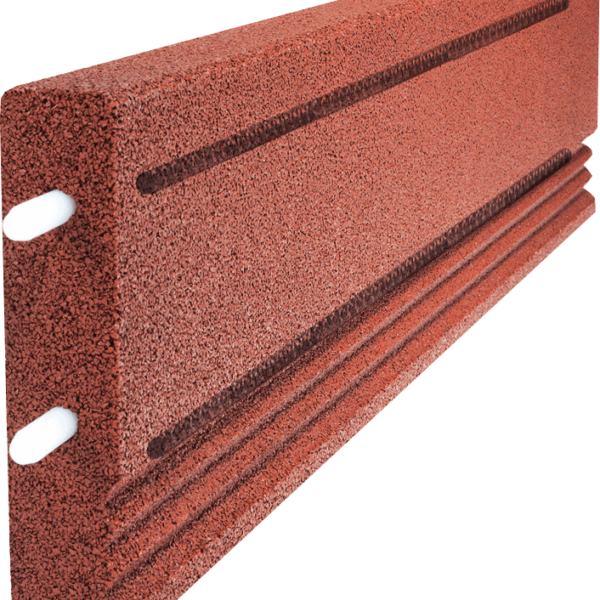 Krawężnik wzmocniony dwoma prętami stalowymi