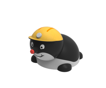 Gumowa figura na plac zabaw Krecik