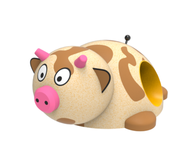 Figura gumowa na plac zabaw Krowa 3D021- tunel