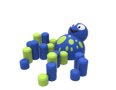 Figura gumowa na plac zabaw Mini Ośmiornica