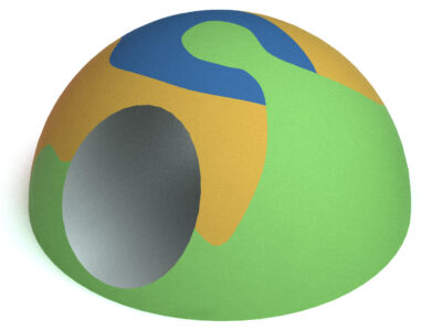 Pagórek gumowy Ø120cm z tunelem