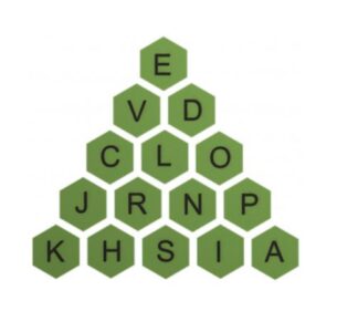 Figura do nawierzchni EPDM "piramida literowa"