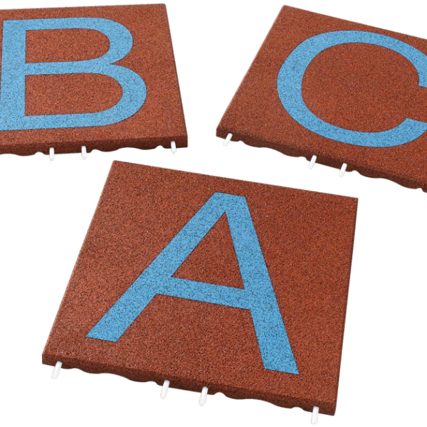 Płyty absorbujące z literami i cyframi