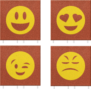 Płyty absorbujące z wzorami