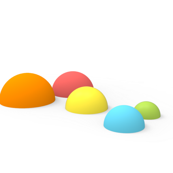 kolorowe półkule na plac zabaw dla dzieci