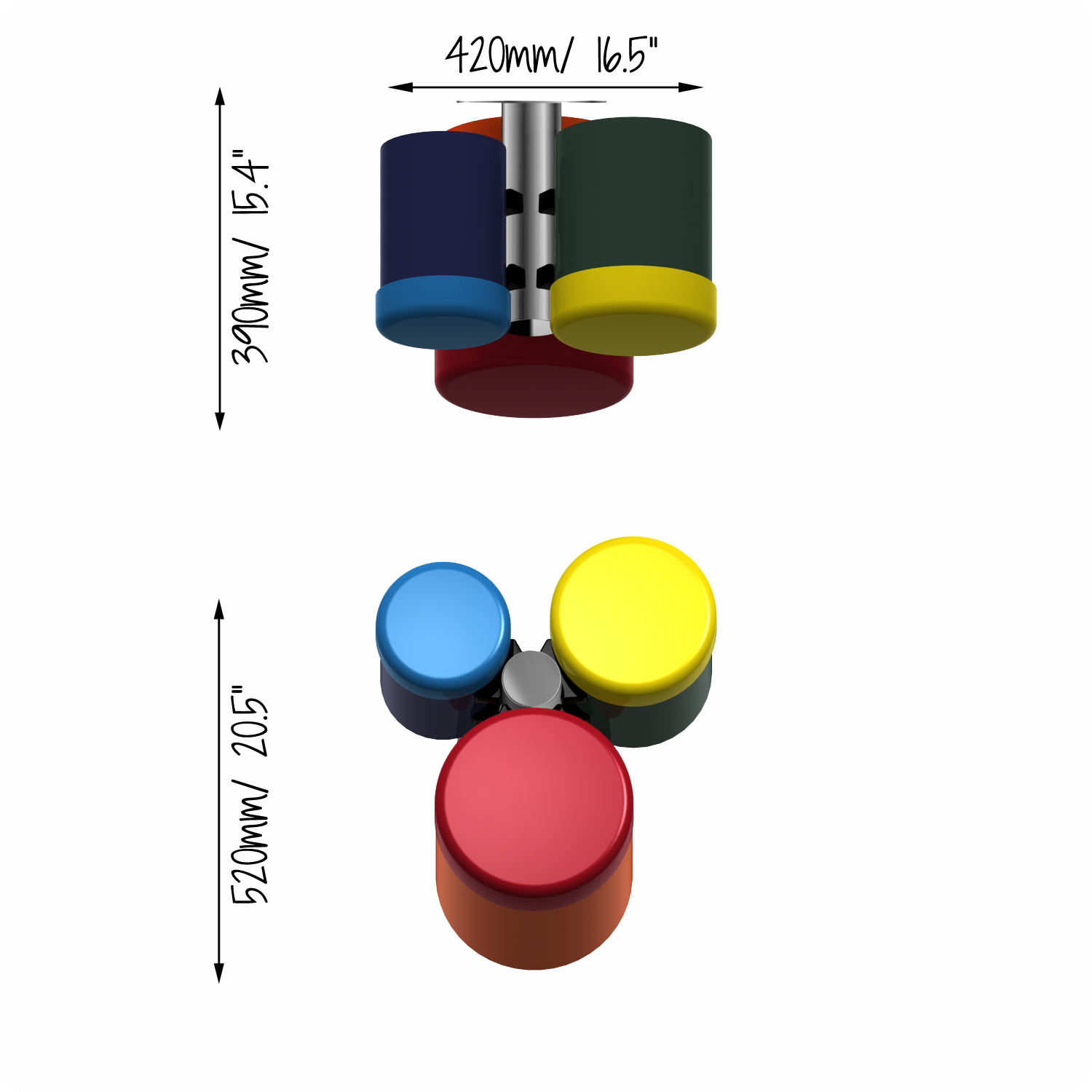 Instrument na  plac zabaw - Rainbow Trio Bongos Elevations