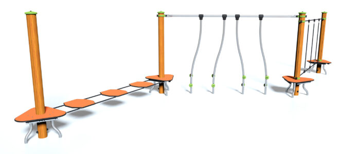 Ścieżka linowa - słupy drewniane J5407