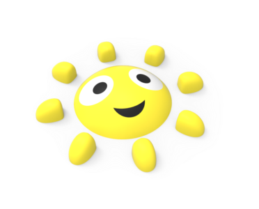 Gumowa figura na plac zabaw Słońce