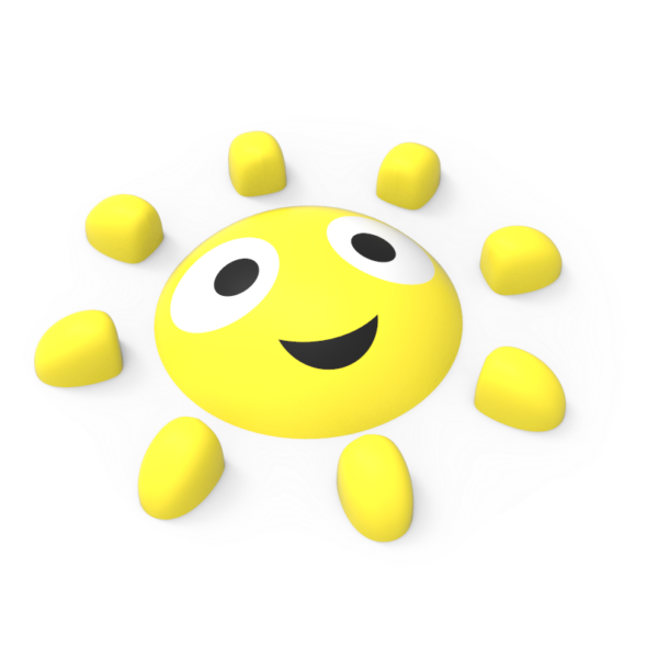 Gumowa figura na plac zabaw Słońce