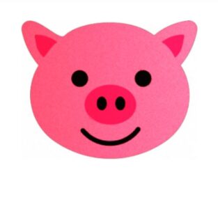 Figura do nawierzchni EPDM "świnka (głowa)"