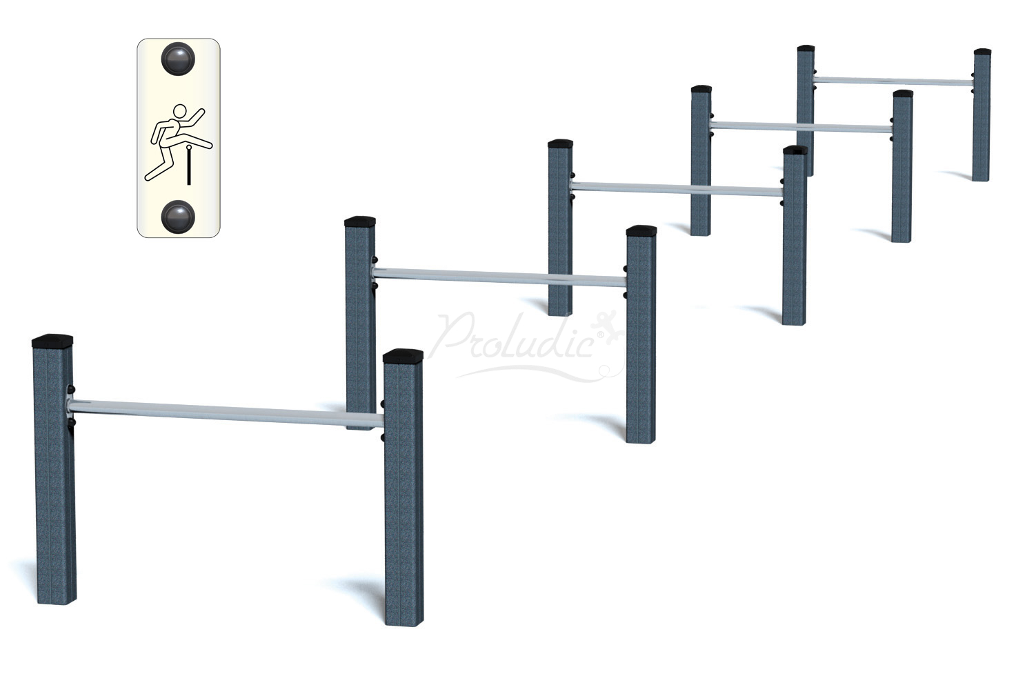 Trim Trail zestaw płotków gimnastycznych Senior JPS12-S-M