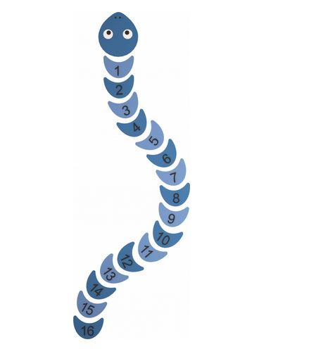 Figura do nawierzchni EPDM "wąż z cyframi"