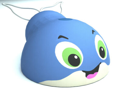 Gumowa figura na plac zabaw Wieloryb