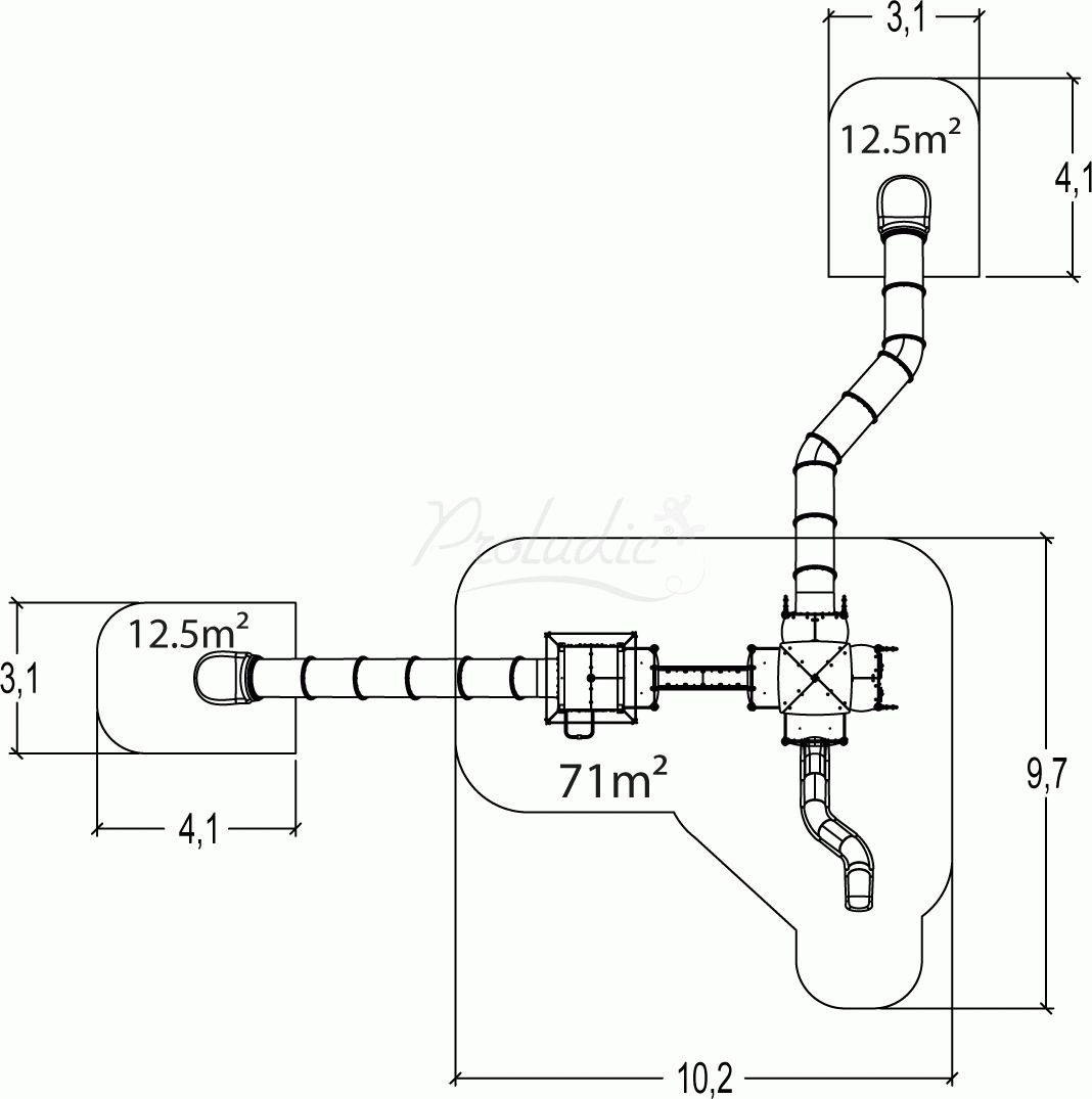 Zestaw 2 wieże Średniowiecze - zjeżdżalnie polipropylen J4702P Zestaw 2 wieże Średniowiecze - zjeżdżalnie polipropylen J4702P