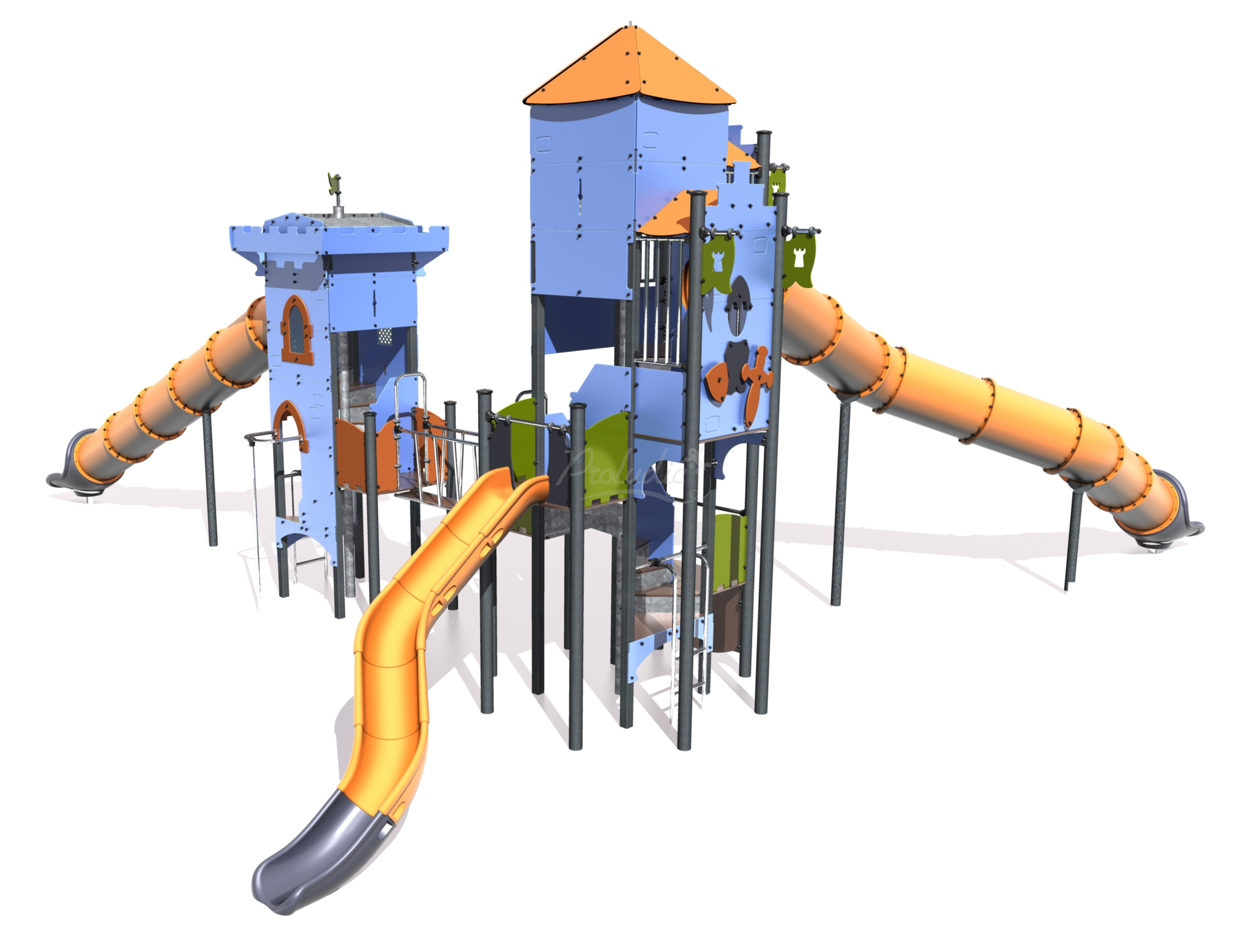 Zestaw 2 wieże Średniowiecze - zjeżdżalnie polipropylen J4702P Zestaw 2 wieże Średniowiecze - zjeżdżalnie polipropylen J4702P