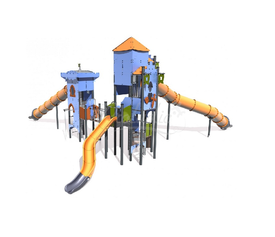 Zestaw 2 wieże Średniowiecze - zjeżdżalnie polipropylen J4702P Zestaw 2 wieże Średniowiecze - zjeżdżalnie polipropylen J4702P