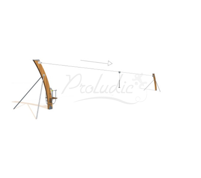 Zjazd linowy montowany na terenie płaskim J511