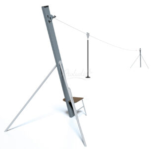 Zjazd linowy na terenie płaskim J514