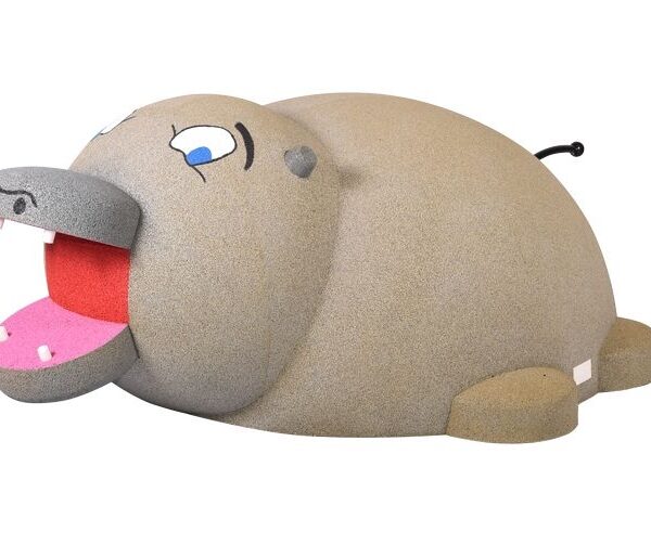 Gumowa figura na plac zabaw Hipopotam