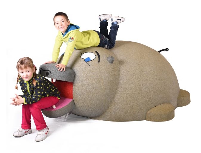 Gumowa figura na plac zabaw Hipopotam Gumowa figura na plac zabaw Hipopotam