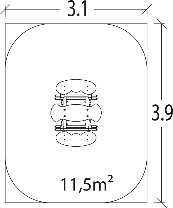 Bujak sprężynowy na plac zabaw Czwórka J830 Bujak sprężynowy na plac zabaw Czwórka J830