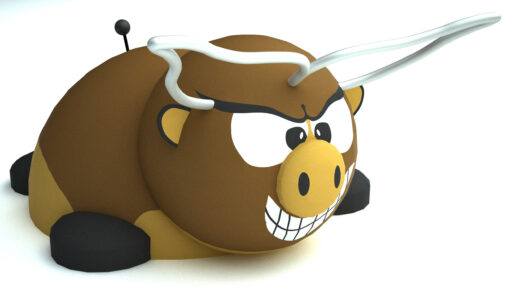 Figura gumowa na plac zabaw Byk