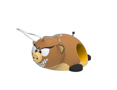 Gumowa figura na plac zabaw Byk - tunel 3D028