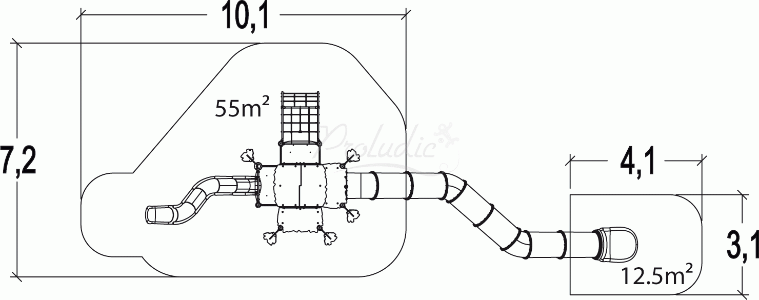 Duża wieża Amazonia - zjeżdżalnie z polipropylenu J47201P