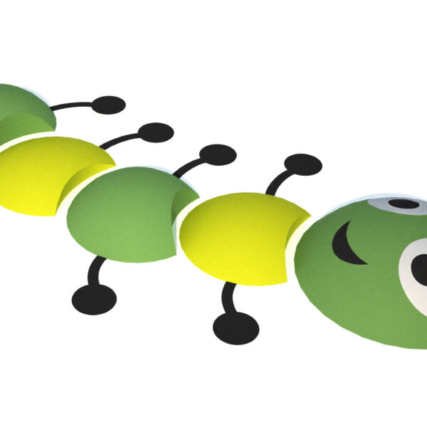 Gumowa figura na plac zabaw Gąsienica