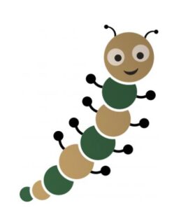 Figura do nawierzchni EPDM "gąsienica z cyframi"