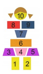 Figura do nawierzchni EPDM "gra w klasy - dziewczyna"